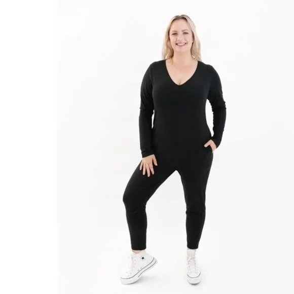 ❗️SOLD❗️Smash + Tess Black Long Sleeve Romper Size XS - Picture 1 of 8